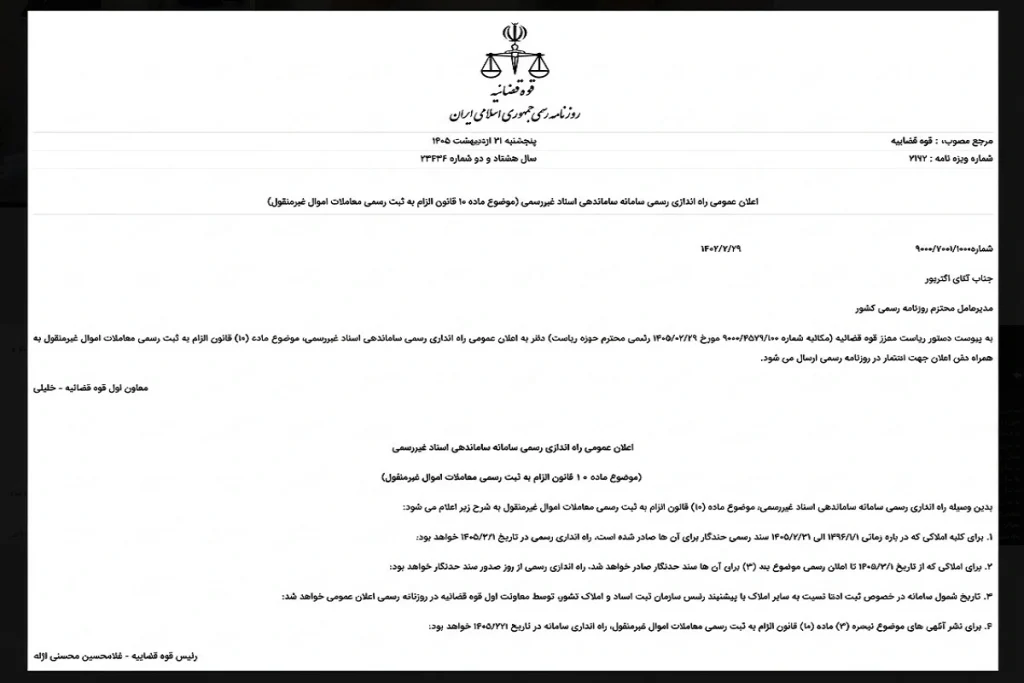 ثبت اموال غیرمنقول